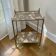 Vintage frosted glass shelf/side table/bedside table