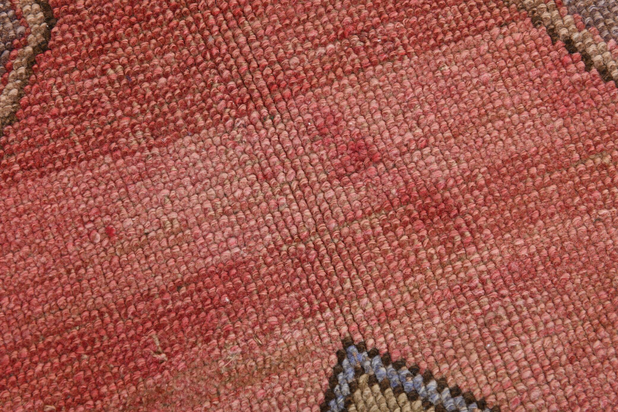 5x11 Rug For Living Room Red Brown Turkish Vintage Rug 150x338Cm