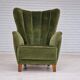 1960s, danish design, velour relax chair with footstool, original condition.