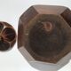 Octagonal box in solid wood dug facets