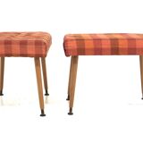 Set of 2 beech stools, Sweden, 1960