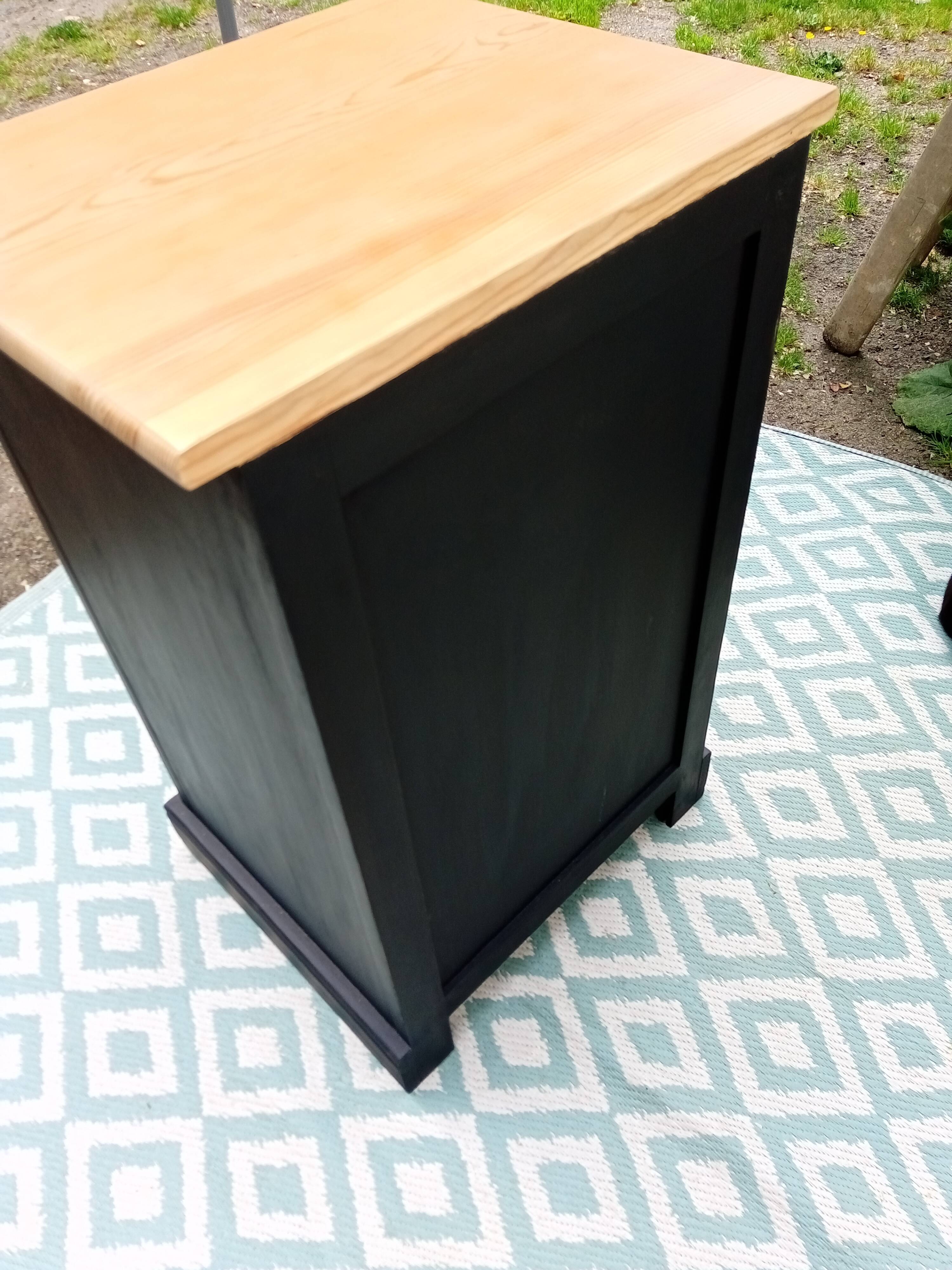Black patina chest of drawers