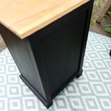 Commode chiffonnier patine noire