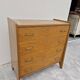 Vintage chest of drawers with compass feet, 1950s, 4 drawers