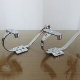Pair of chrome metal pads 70s