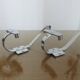 Pair of chrome metal pads 70s