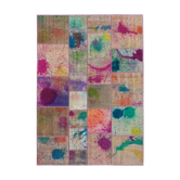 Handmade anatolian vintage 172 cm x 240 cm multicolor patchwork carpet