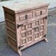 Renovated Spanish chest of drawers in solid walnut from the 1950s.