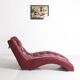 Italian leather chaise longue by Contempo