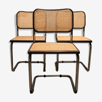 Lot de trois chaises B32 Marcel Breuer