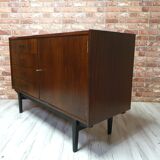 Renovated Violetta walnut chest of drawers, 1970s of the People's Republic of Poland