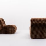 Groupe de sièges modulaires italiens modernes du milieu du siècle, années 1970