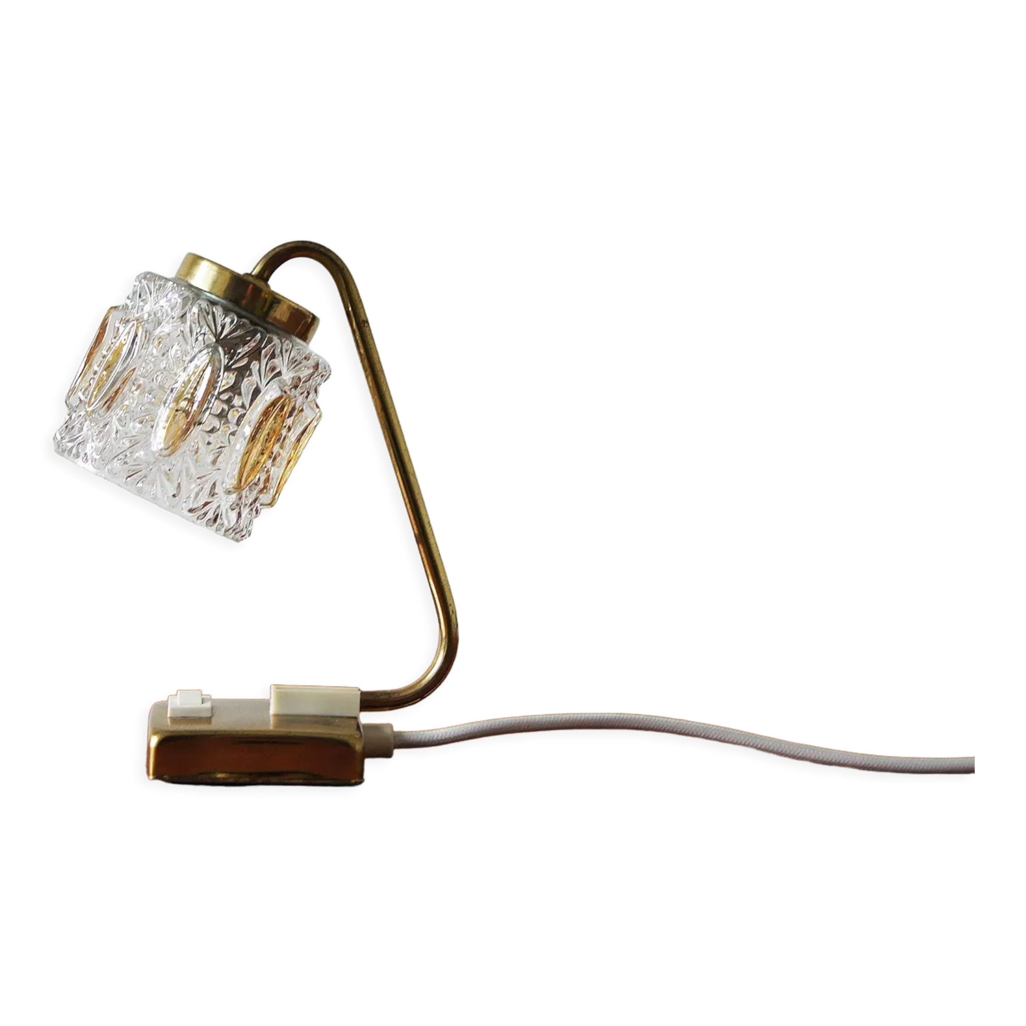 Mid-century gold table lamp, 1950s