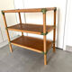 Low bamboo and rattan shelf from the 80s