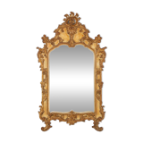 Timeless decorative rococo style gilted mirror in resin, Belgium 1950s