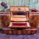 Art decó vintage Brocante burr walnut cocktail bar sideboard