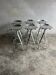 Industrial aluminium bar stools – set of 6