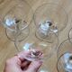 6 old champagne glasses 1930 in blown and cut glass
