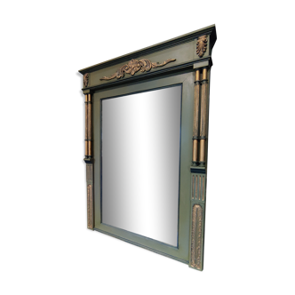 Antique mirror with patinated golden columns