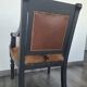 Fauteuil de caractère en bois noir et peau de bête #CHMR