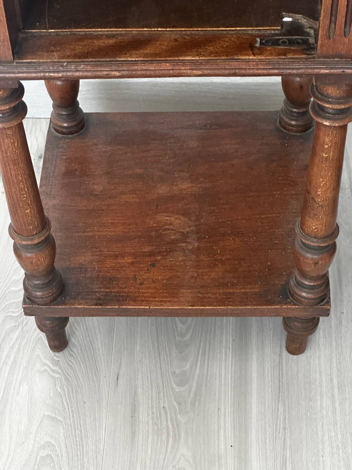 Bedside table/occasional table early 20th century wood and marble