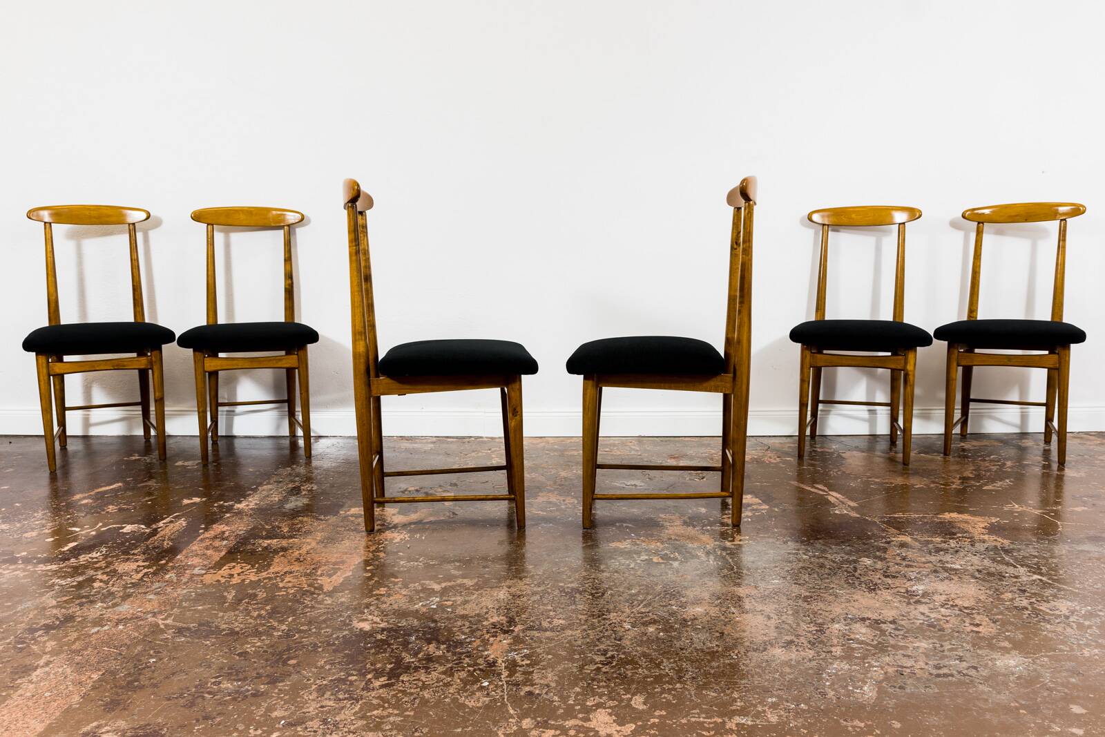 Mid Century Dining Chairs By Bernard Malendowicz, Poland, 1960s, Set Of 6