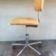 Former strafor adjustable metal chrome office chair - yellow fabric seat