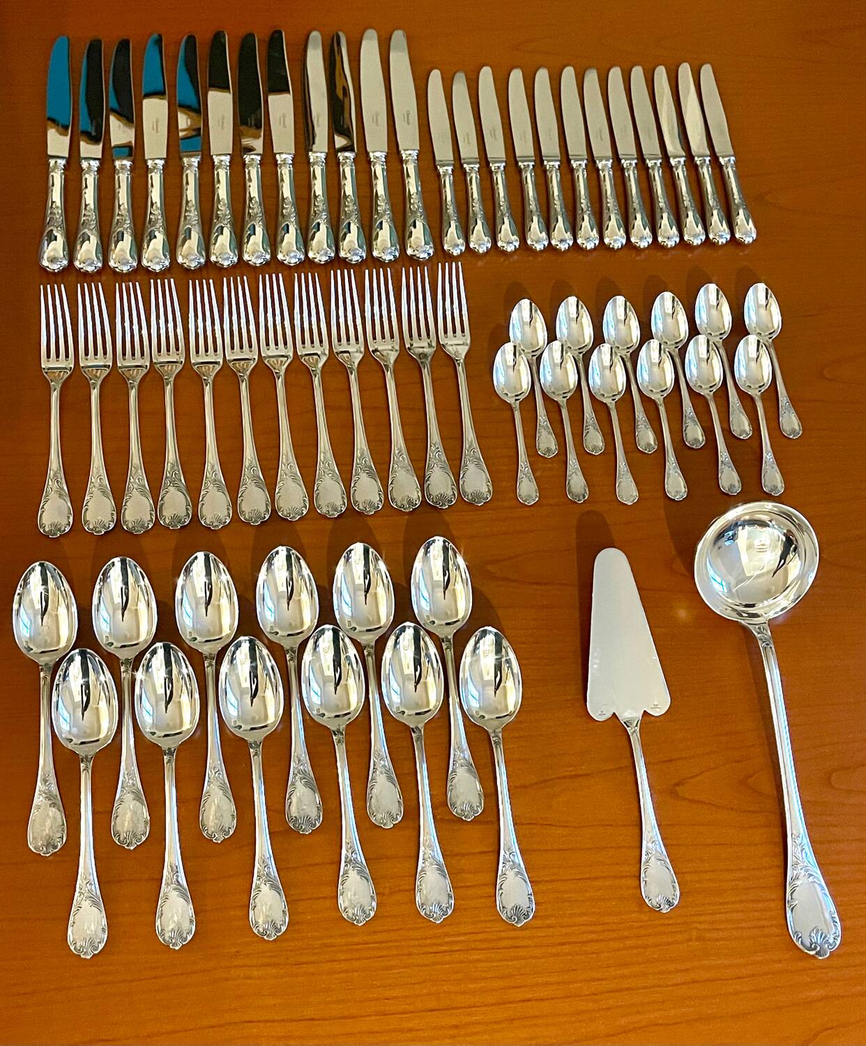 Christofle Marly cutlery set 62 pieces, near new condition