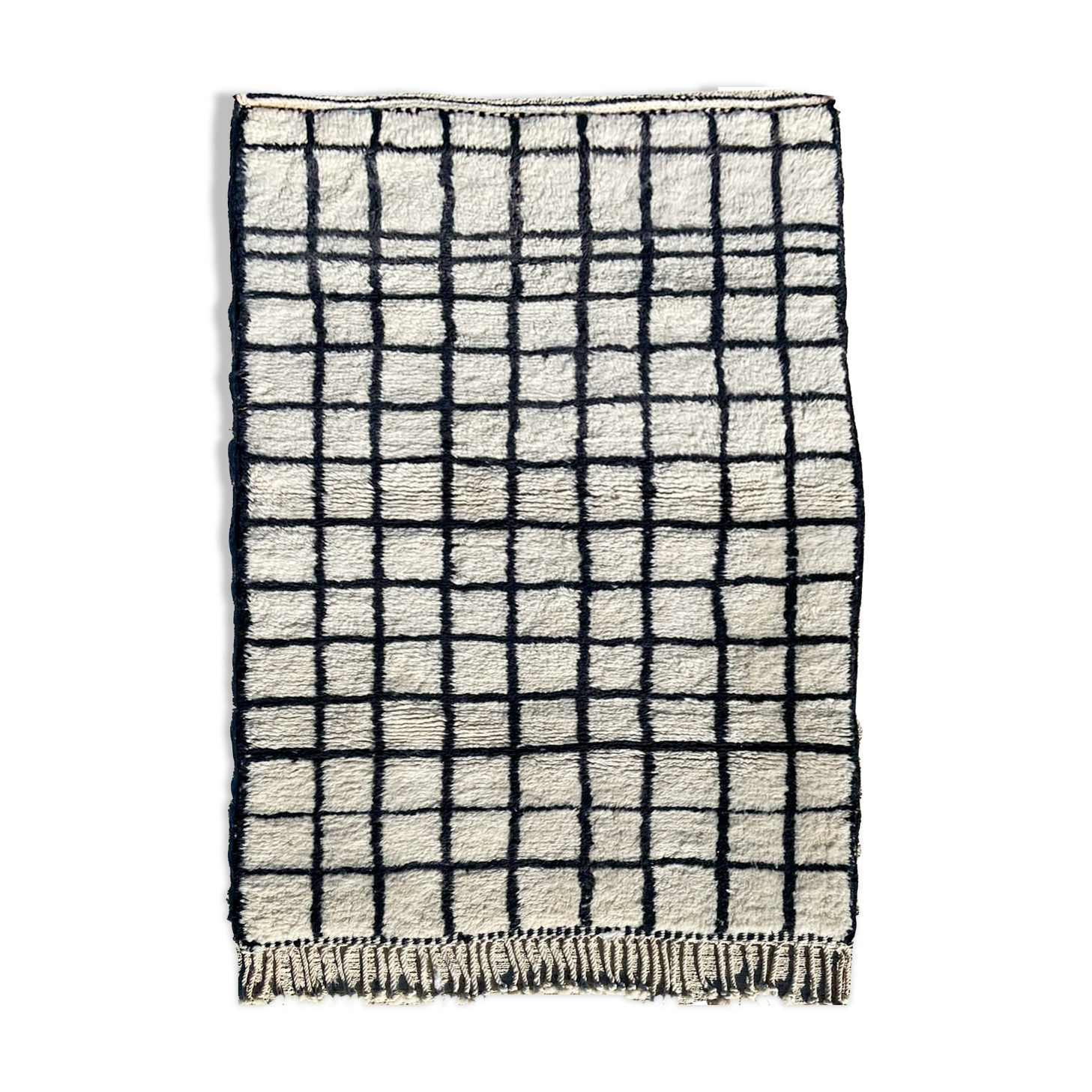 Berber rug black white 152x102cm