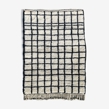 Berber rug black white 152x102cm