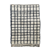 Berber rug black white 152x102cm