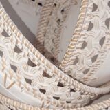 Wooden Bowl with Rattan Details - Set of 3