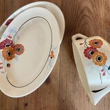 Complete Saint-Amand earthenware service, series 8549, 1940s