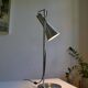 Brushed aluminium and chrome metal desk lamp 70's 1970