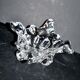 1960 design empty pocket coupe in free-form moulded crystal by Daum