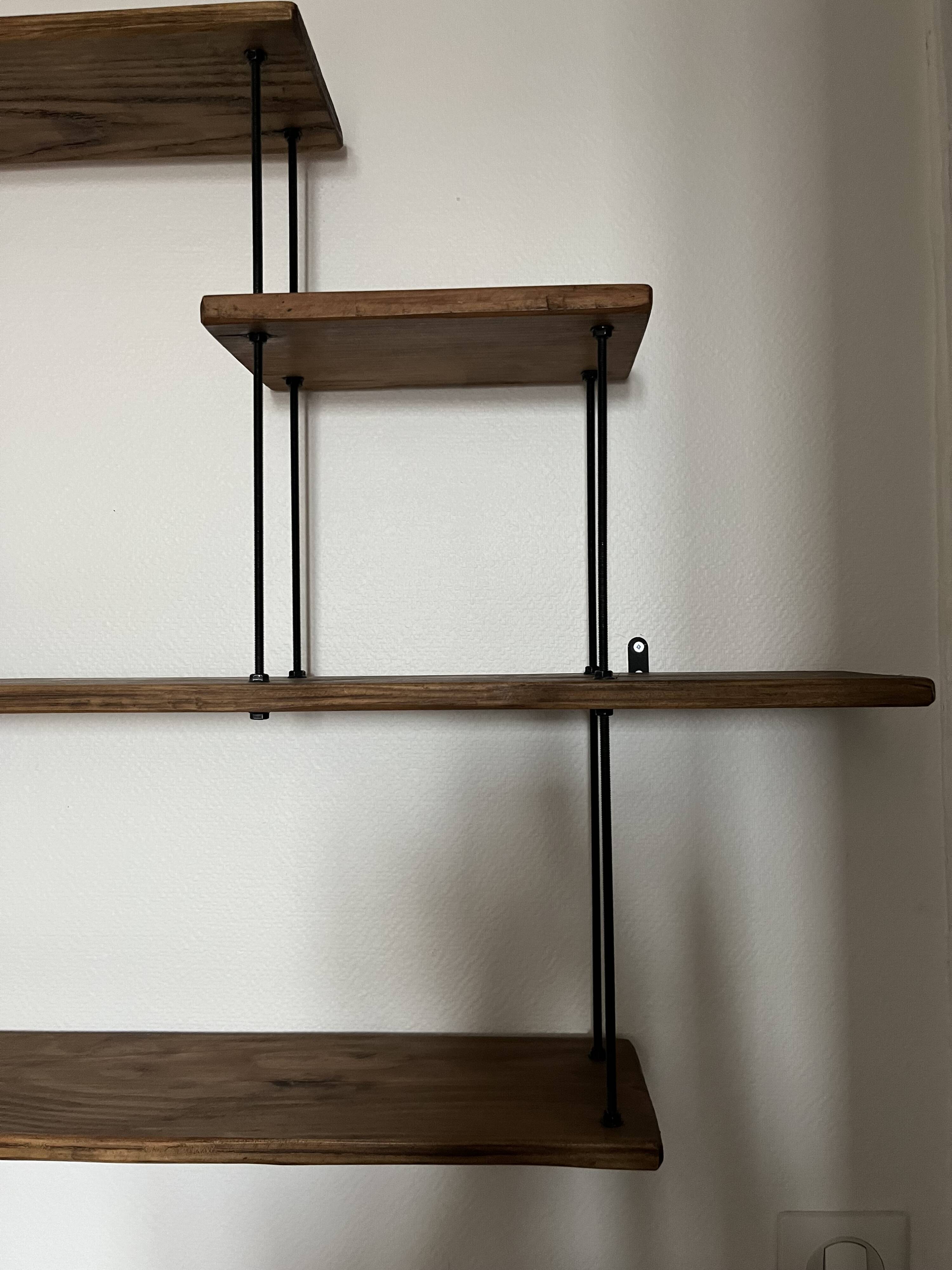 Industrial asymmetrical shelf