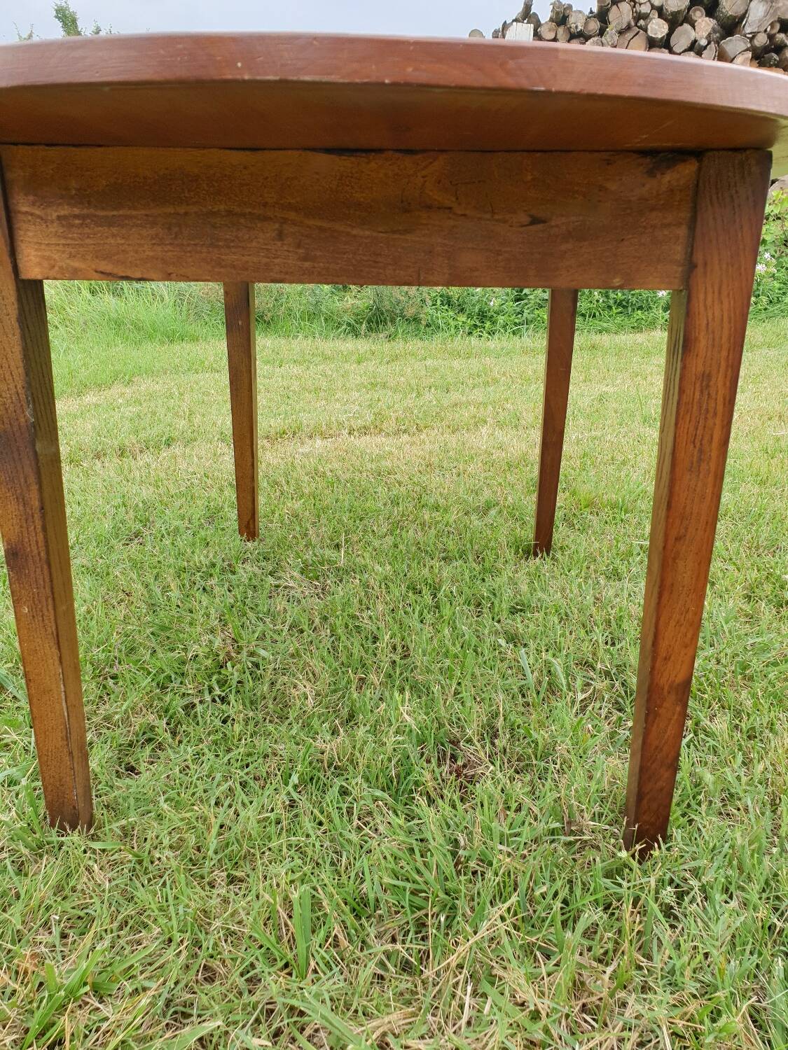 Oval cherry farmhouse table