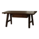 Dining table / desk in primitive French pine from the 18th century with a drawer.