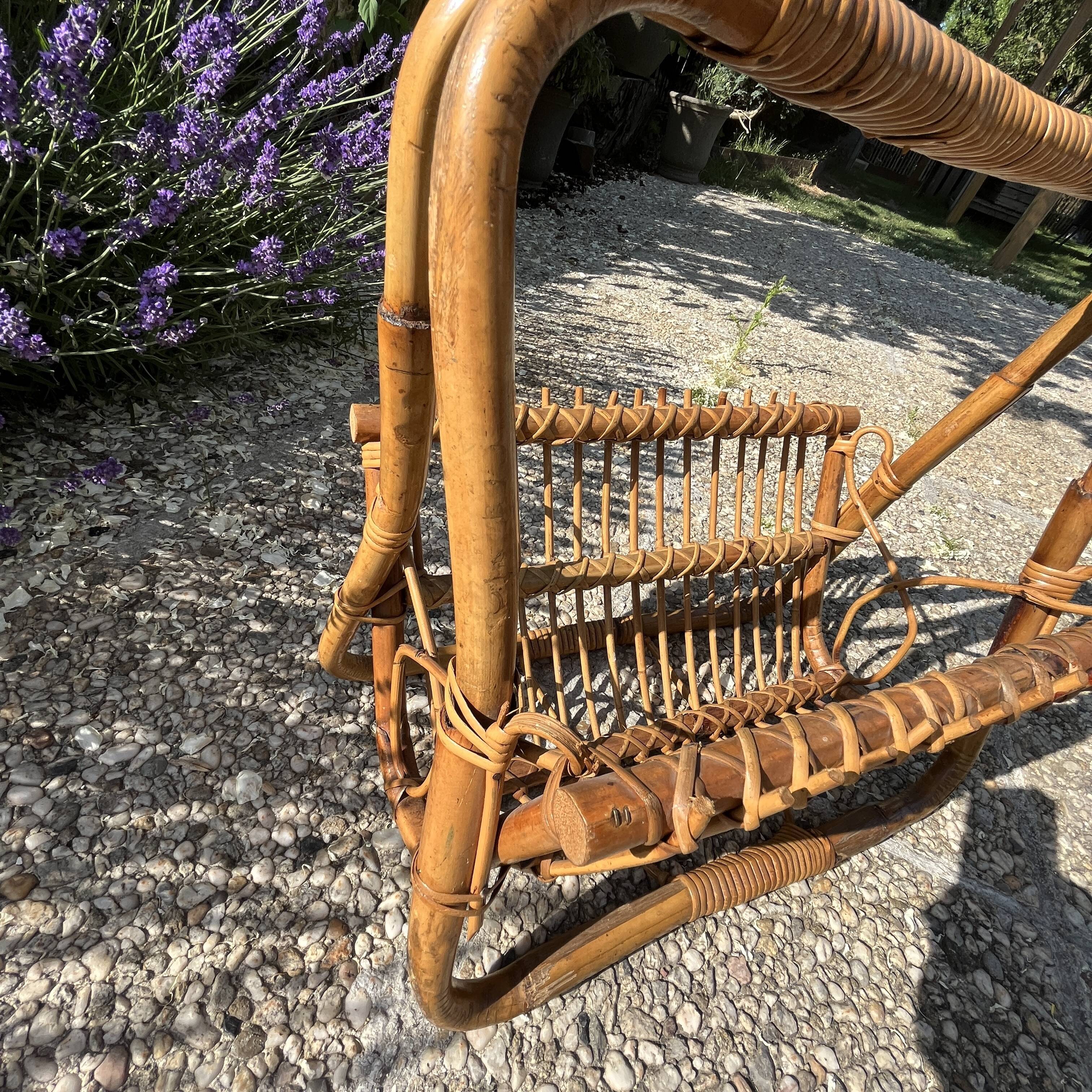 Bamboo magazine holder