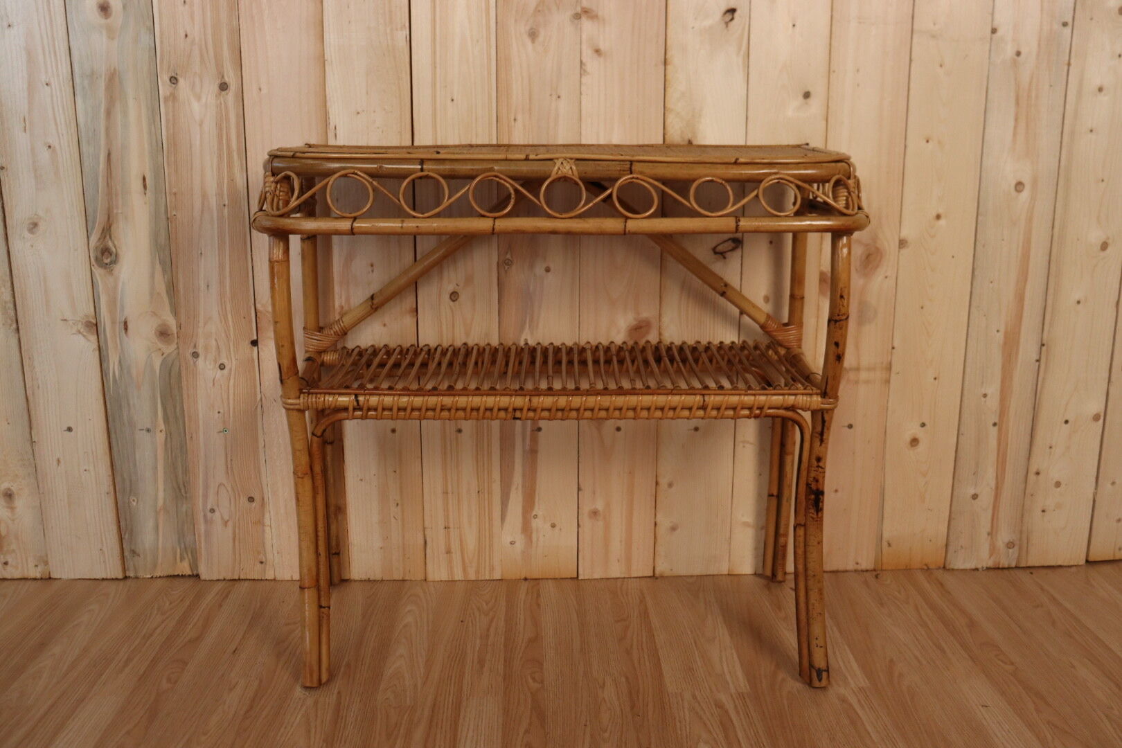 Vintage rattan console Italy