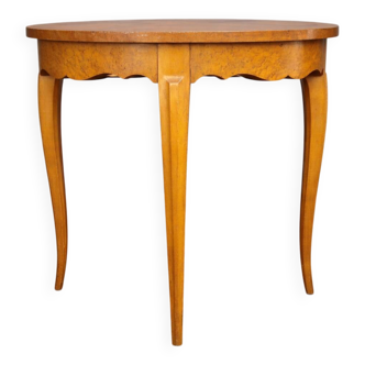 Art Deco gueridon in light burl – Louis XV inspiration