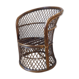 Pair of rattan armchairs