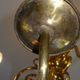 "Dutch" gold metal chandelier with 9 light arms - 1960