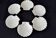 6 white Limoges porcelain shell-shaped dishes