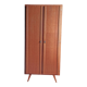 Parisian wardrobe / double wardrobe wooden cloakroom and vintage compass legs
