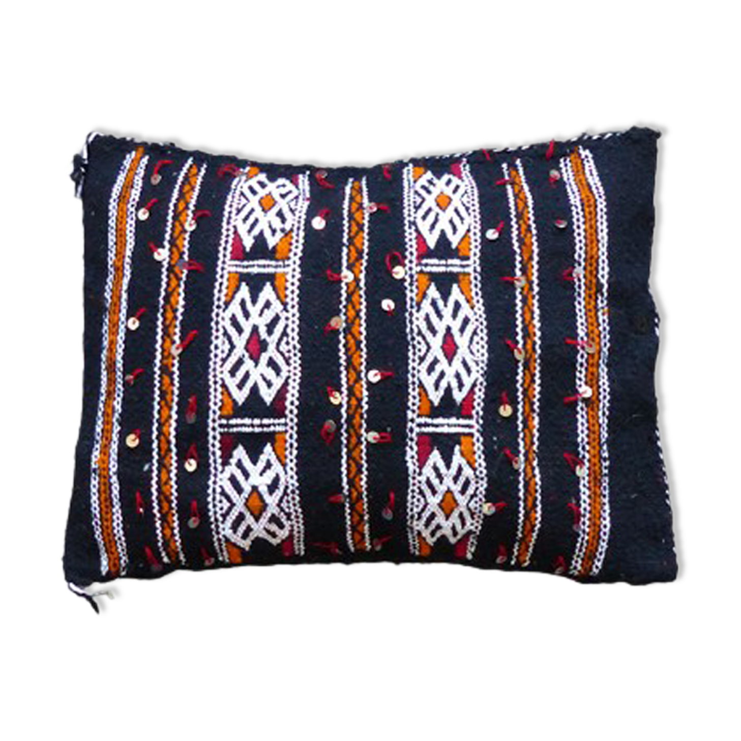 Kilim cushion moroccan black