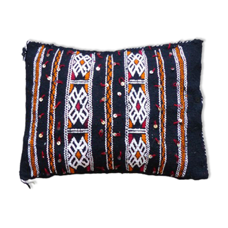 Coussin kilim marocain noir