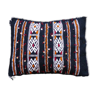 Kilim cushion moroccan black