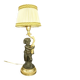 Faun lamp in Clodion style, Louis XVI, early 1900s - gilded and patinated bronze.