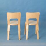 Set of 4 Chair 66, Alvar Aalto, Artek